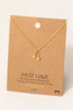 Initial Stone Pendant Necklace