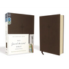 NIV, Journal the Word Bible, Imitation Leather, Brown, Red Letter Edition, Comfort Print: Reflect, Take Notes, or Create Art Next to Your Favorite Ver - Imitation Leather
