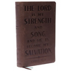 KJV Holy Bible: Personal Size with Cross References, Brown Genuine Leather, Red Letter, Comfort Print: King James Version (Verse Art Cover Collection) - Leather