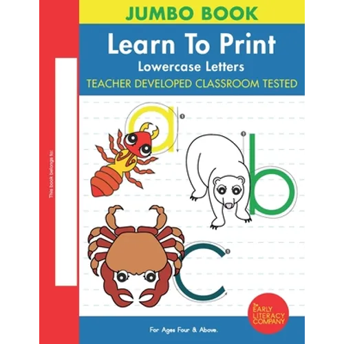 Learn To Print: Lowercase Letters - Paperback