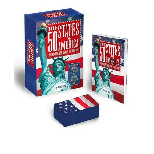 The 50 States of America Book & Card Deck: The People, the Places, the History - Paperback