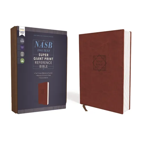 Nasb, Super Giant Print Reference Bible, Leathersoft, Brown, Red Letter Edition, 1995 Text, Comfort Print - Imitation Leather
