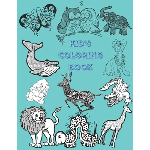 Kid's Coloring Book: JUMBO Nature Coloring Book for Kids. Exciting Photos of Animals and Plants with Colorable BUBBLE LETTERS - Paperback