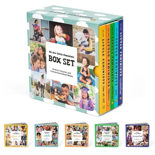 We Are Little Feminists Box Set: Families, How We Eat, On-The-Go, Celebrations, & Hair: Diverse, Inclusive, & Intersectional Board Books - Board Book