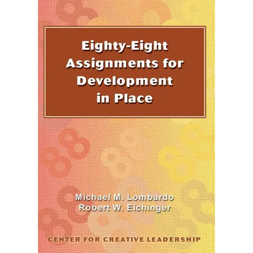 Eighty-eight Assignments for Development in Place - Paperback
