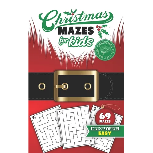 Christmas Mazes for Kids 69 Mazes Difficulty Level Easy: Fun Maze Puzzle Activity Game Books for Children - Holiday Stocking Stuffer Gift Idea - Santa - Paperback