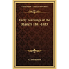 Early Teachings of the Masters 1881-1883 - Hardcover