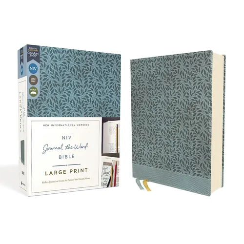 Niv, Journal the Word Bible (Perfect for Note-Taking), Large Print, Leathersoft, Teal, Red Letter, Comfort Print: Reflect, Take Notes, or Create Art N - Imitation Leather