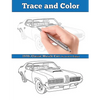 Trace and Color: 1970s Muscle Cars: Adult Activity Book - Paperback