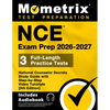Nce Exam Prep 2026-2027 - 3 Full-Length Practice Tests, National Counselor Secrets Study Guide with Step-By-Step Video Tutorials: [5th Edition] - Paperback