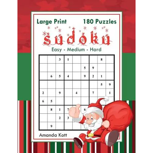 Large Print Sudoku - Christmas Edition - 180 Easy to Hard Puzzles: Large Print Sudoku Book for Adults - Book 1 - Paperback
