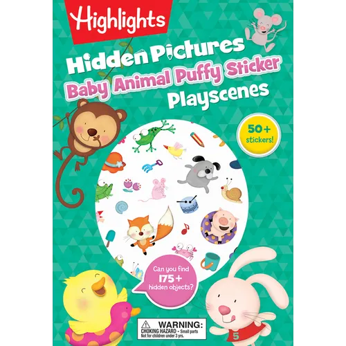 Baby Animal Hidden Pictures Puffy Sticker Playscenes: Seek and Find Puzzle Book with Over 50 Baby Animal Puffy Stickers, Find More Than 175 Hidden Obj - Paperback