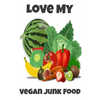 Love My Vegan Junk Food: Sarcastic Vegan Recipe Cookbook For Vegetarians, Raw Food Enthusiast, Vegan Athletes and People Who Love Plant-Based Eating. - Paperback