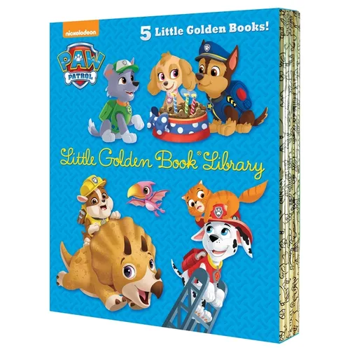Paw Patrol Little Golden Book Library (Paw Patrol): Itty-Bitty Kitty Rescue; Puppy Birthday!; Pirate Pups; All-Star Pups!; Jurassic Bark! - Boxed Set