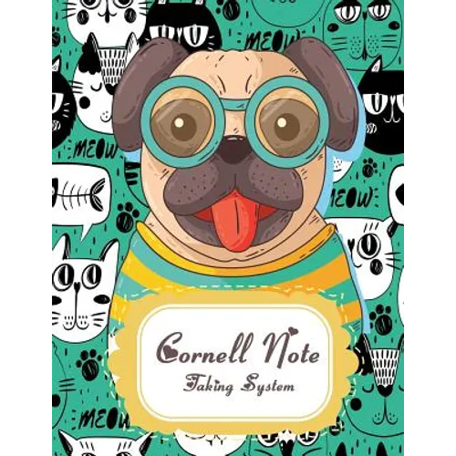 Cornell Note Taking System: Cute dog, Note Taking Notebook, For Students, Writers, school supplies list, Notebook 8.5 x 11- 120 Pages - Paperback