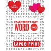 Valentine's Day Large Print Word Search - Paperback