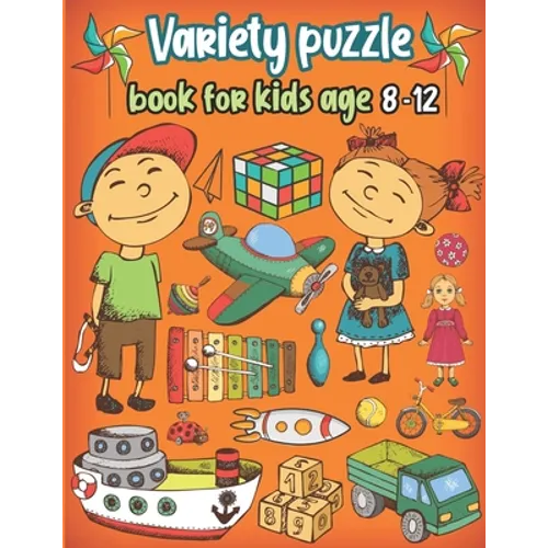 Variety puzzle book for kids age 8-12: Word Search, Sudoku, Trivia, Tic tac toe, Mazes and Coloring pages - Paperback