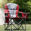 500 lbs Heavy Duty Folding Camping Chair w/ Cup Holder & Cooler Bag | Portable Outdoor Beach Seat