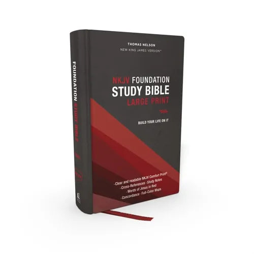 Nkjv, Foundation Study Bible, Large Print, Hardcover, Red Letter, Comfort Print: Holy Bible, New King James Version - Hardcover