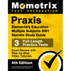 PRAXIS Elementary Education Multiple Subjects 5001 Secrets Study Guide - 3 Full-Length Practice Tests, Exam Review with Step-By-Step Video Tutorials: - Paperback