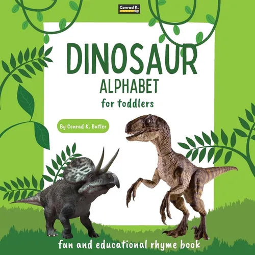 Dinosaur Alphabet for Toddlers: ABC rhyming book for kids to learn the alphabet with realistic photos of dinosaurs, a bedtime book with rhyme, letters - Paperback