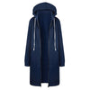 2024 Women's Autumn Winter ThickenHoodies Parkas Loose Hooded Jackets Zipper Pocket Maxi Size Sweatshirt Sports Dresses Outwear