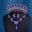 Crown Necklace Earring Jewelry Set Gift