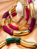 3 pieces/set Bohemian Acrylic Bamboo Beads Choker Necklace Set for Women Chunky Tube Necklaces 2024 Accessories Jewelry