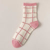 Pretty Pink & White Floral Socks