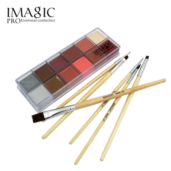 IMAGIC Professional  Makeup  Cosmetics 1 X12 Colors Body Painting+Skin Wax+professional Makeup Remover Makeup Set Tools