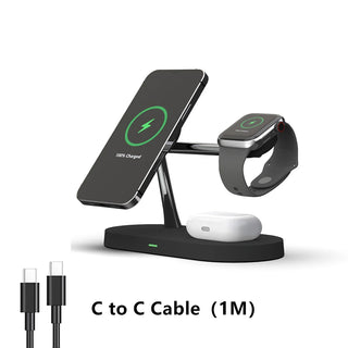 Buy black 3 in 1 Wireless Charger Stand for iPhone