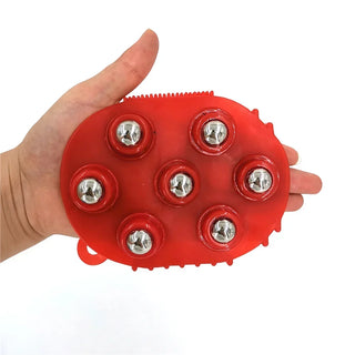 Buy 7balls-red Roller Ball Body Massage Glove