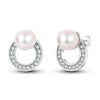 925 Sterling Silver Hoop Earrings with Zircon | Classic U-Shaped Women Jewelry