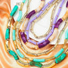 3 pieces/set Bohemian Acrylic Bamboo Beads Choker Necklace Set for Women Chunky Tube Necklaces 2024 Accessories Jewelry