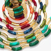 3 pieces/set Bohemian Acrylic Bamboo Beads Choker Necklace Set for Women Chunky Tube Necklaces 2024 Accessories Jewelry