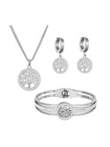 Stainless Steel Hollow Tree of Life  Jewelry Set
