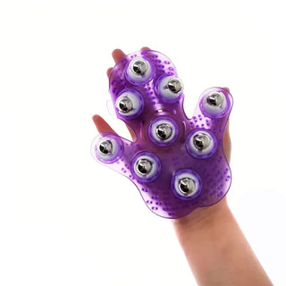 Buy purple1 Roller Ball Body Massage Glove