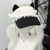 Kawaii Confused Kitty Summer Visor