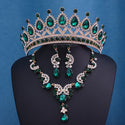 Crown Necklace Earring Jewelry Set Gift