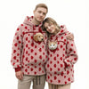 Ladies Winter Hooded Lamb Velvet Zipper Kangaroo Pocket Cat Dog Mommy Outwear Sweatshirt Comfortable Street Style Trendy Fashion