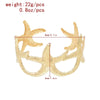 New Fashion Golden Alloy 2 Starfish Arm Bracelet for Women  Summer Beach \Dance Party Cuff Bracelets Jewlery Accessories Gifts
