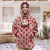Ladies Winter Hooded Lamb Velvet Zipper Kangaroo Pocket Cat Dog Mommy Outwear Sweatshirt Comfortable Street Style Trendy Fashion