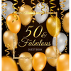 50 & Fabulous - A 50th Birthday Guest Book: An Elegant Black and Gold Keepsake for Her 50th Birthday Party - Sign-In Pages, Wishes & Memories, Gift Lo - Hardcover