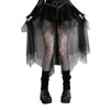 Casual Skirts Punk Sexy Net Yarn High-Waisted Irregular Skirt for Women Summer New European and American Gothic Style Versatile
