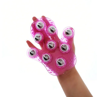 Buy red Roller Ball Body Massage Glove