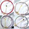 Fashion Faceted 2mm Beads Necklace | Mini Natural Stone Amethyst Quartz Agate Choker