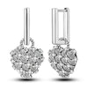 925 Sterling Silver Hoop Earrings with Zircon | Classic U-Shaped Women Jewelry