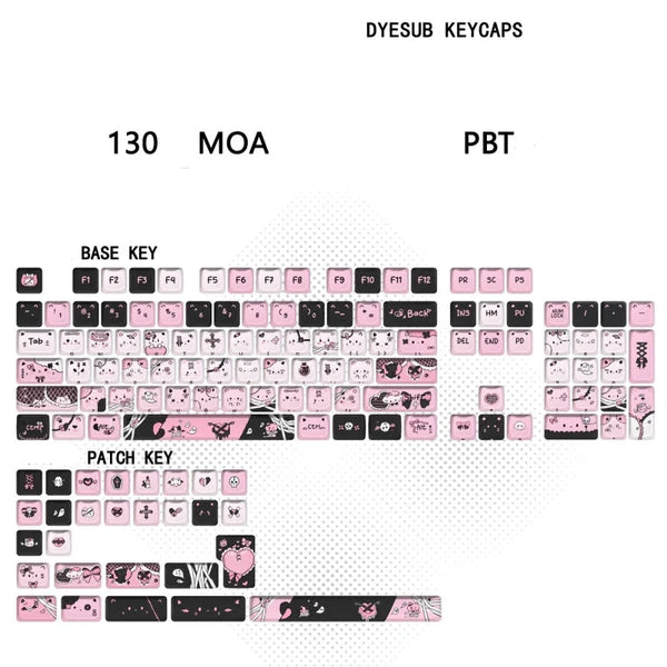 Kawaii Creepy Cuties Keyboard Keycaps