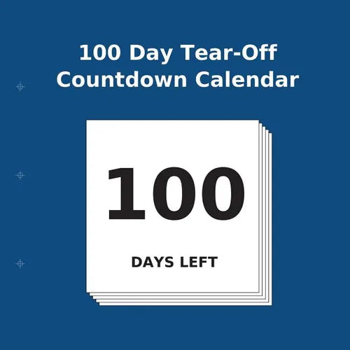 100 Day Tear-Off Countdown Calendar - Paperback