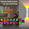 Double-head LED Night Light with Motion Sensor RGB Rechargeable Magnetic Wall Lamp Mood Ambient Light for Cabinet Hallway Stair